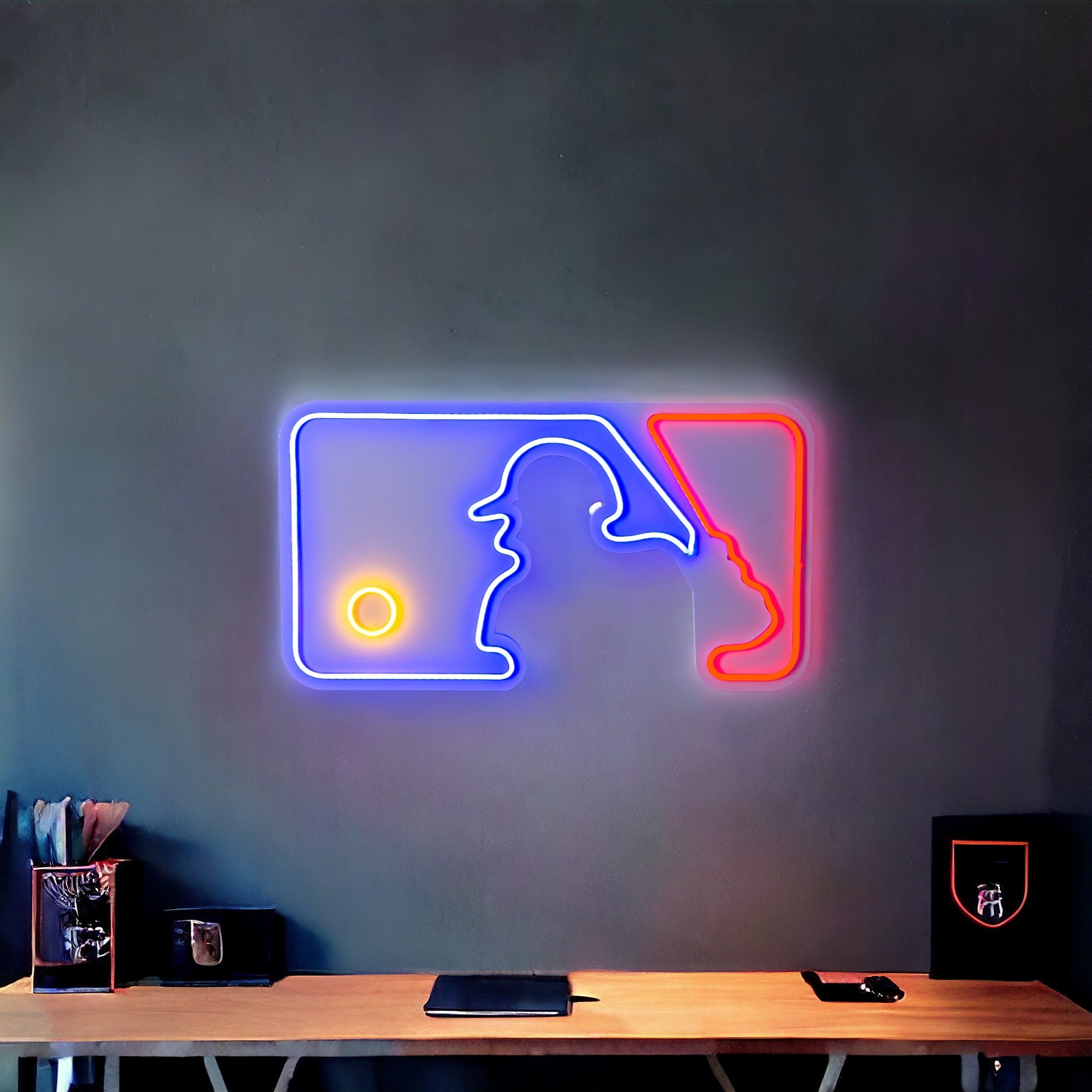 Baseball Pitcher Neon Wall Sign