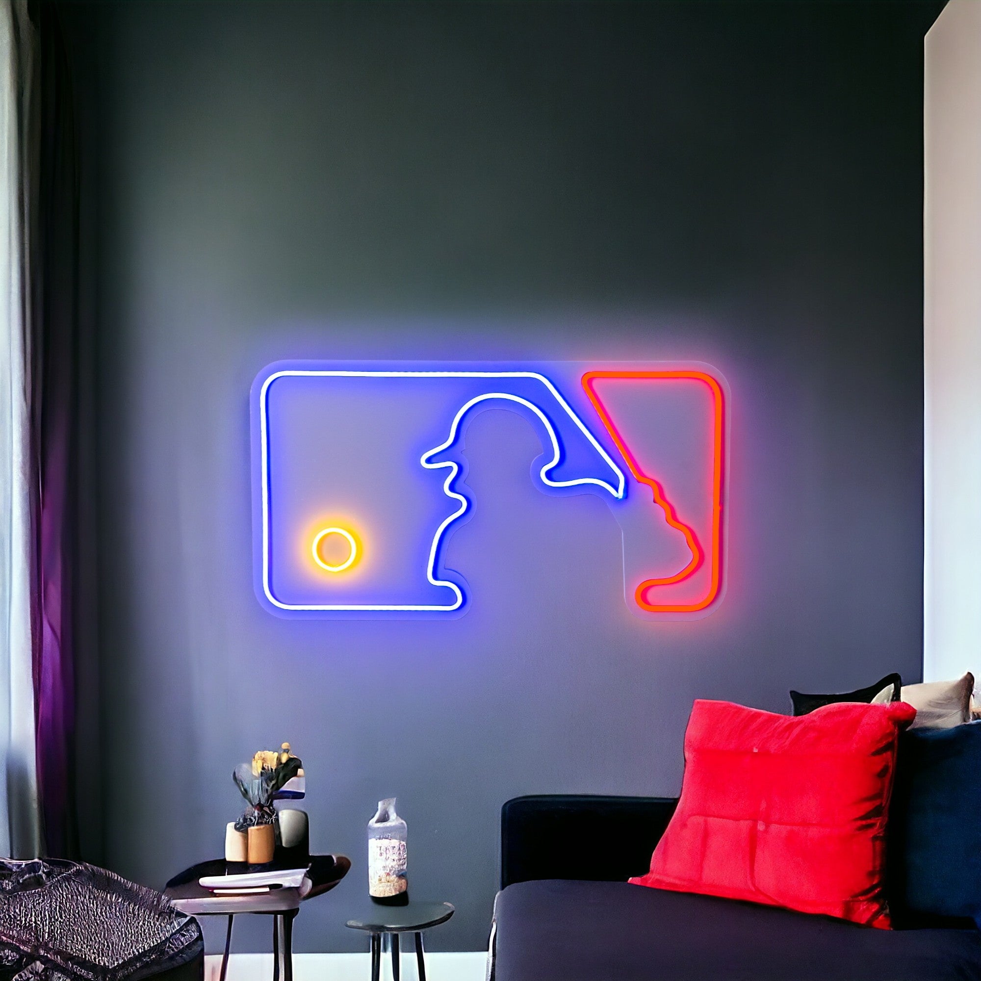Baseball Pitcher Neon Wall Sign