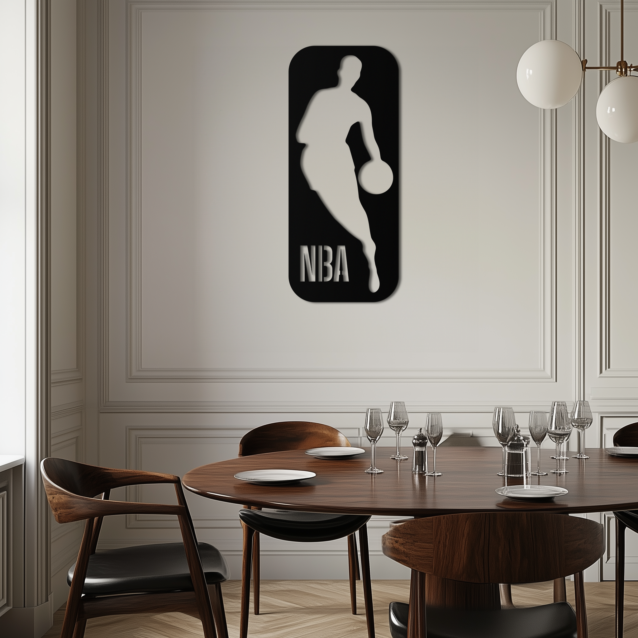 NBA Logo Silhouette Poster