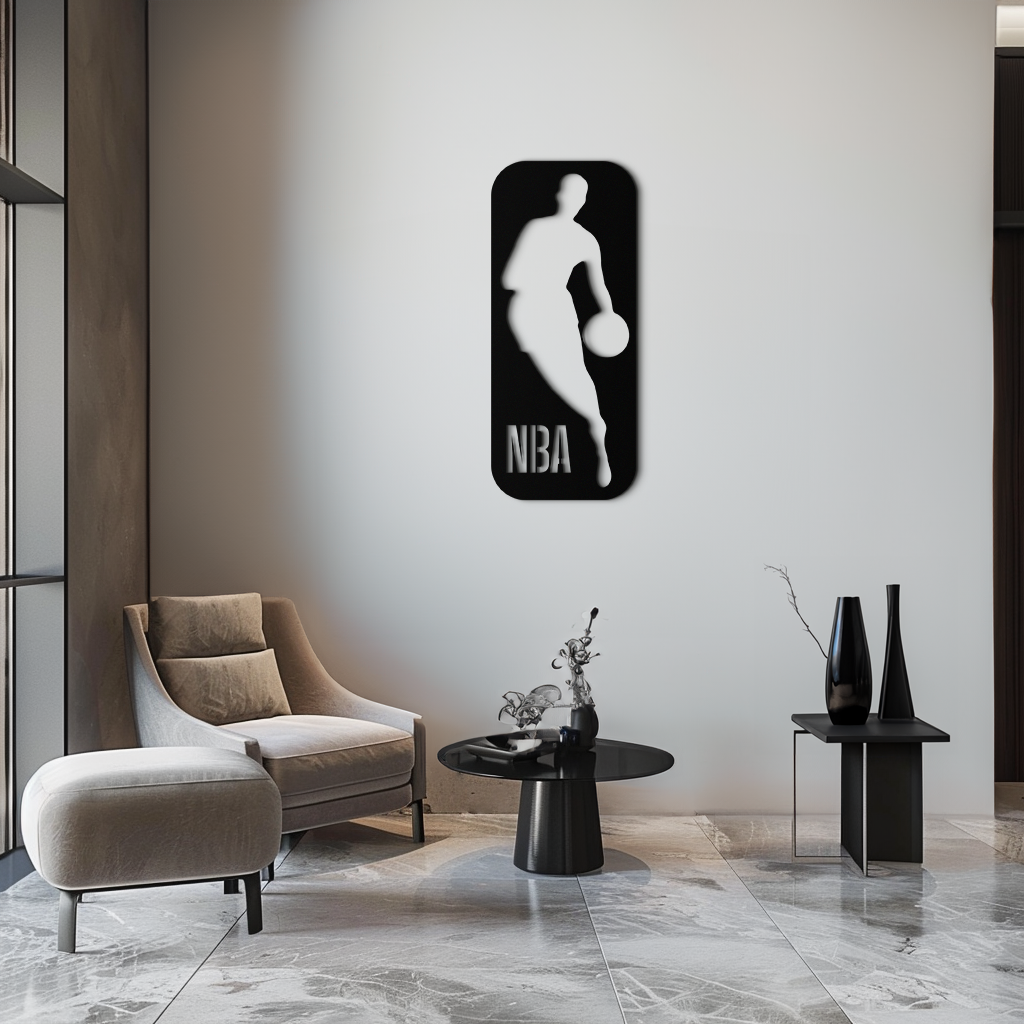 NBA Logo Silhouette Poster