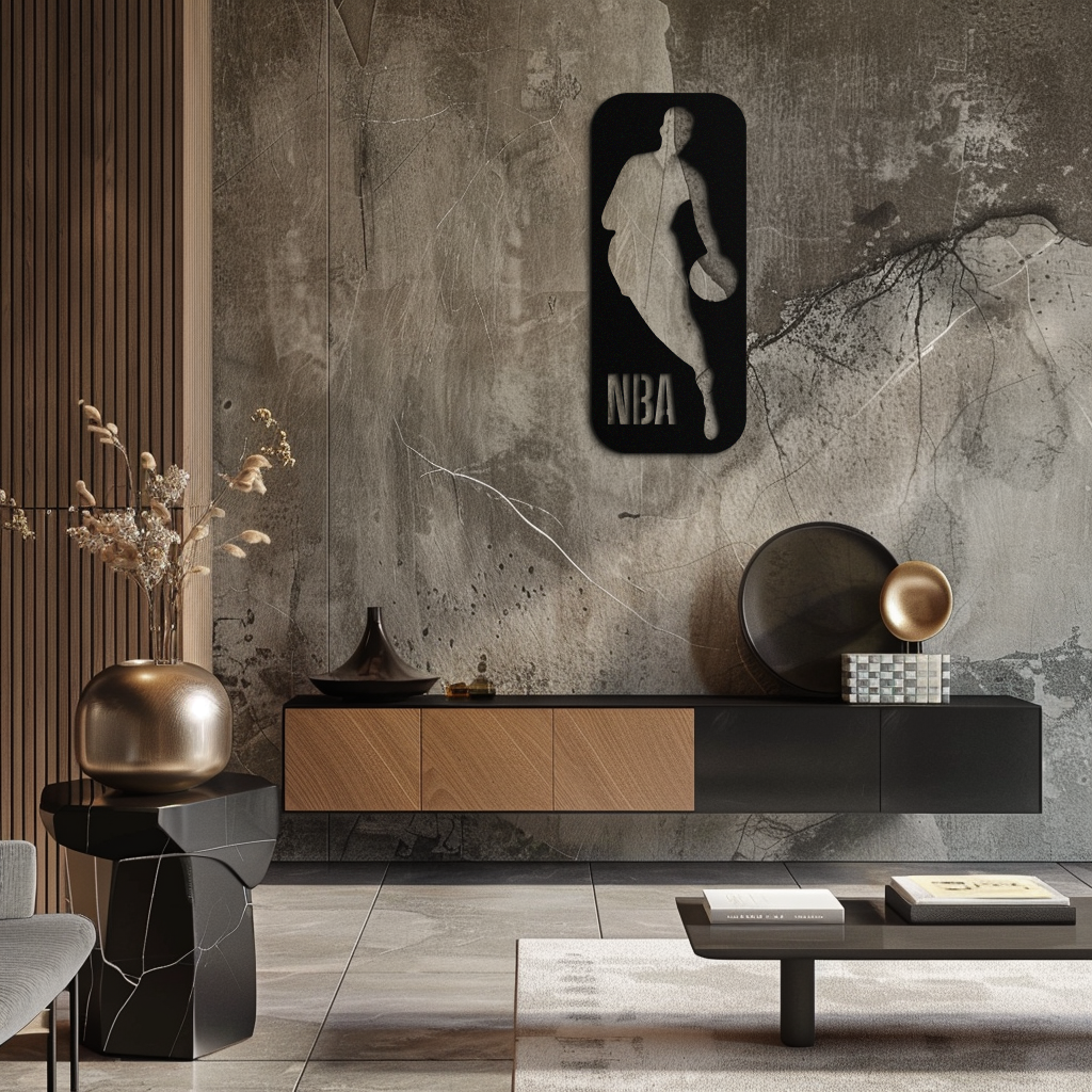 NBA Logo Silhouette Poster