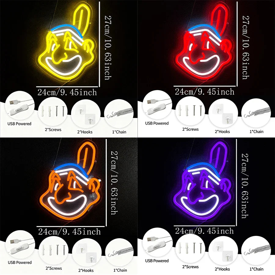 Rabbit Icon Neon LED Wall Sign