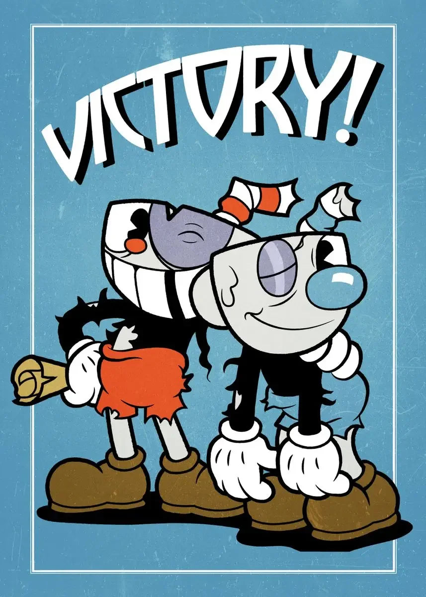 Cuphead Retro Cartoon Poster Set