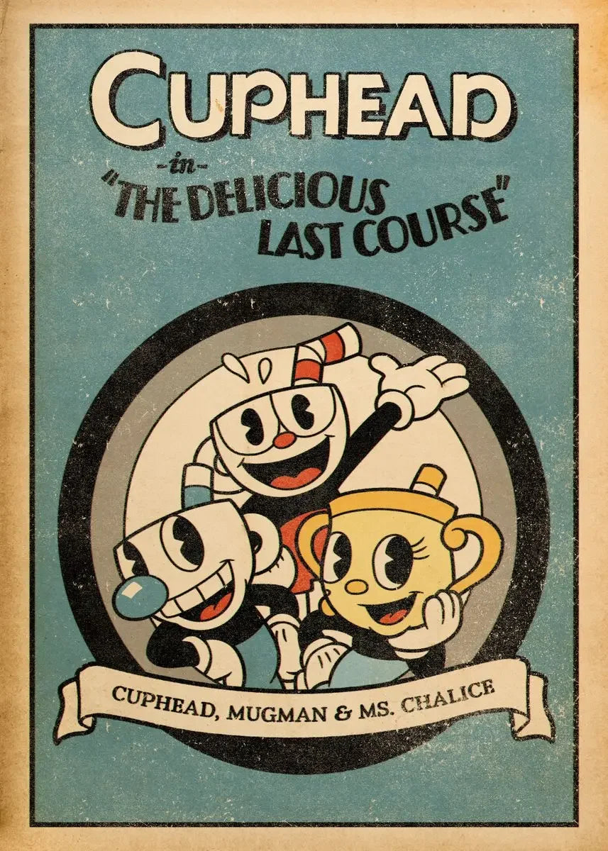 Cuphead Retro Cartoon Poster Set