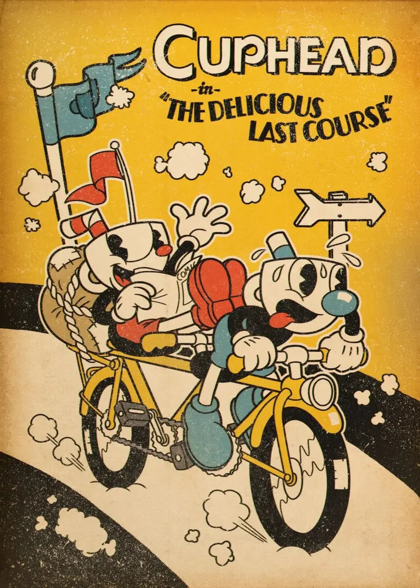 Cuphead Retro Cartoon Poster Set