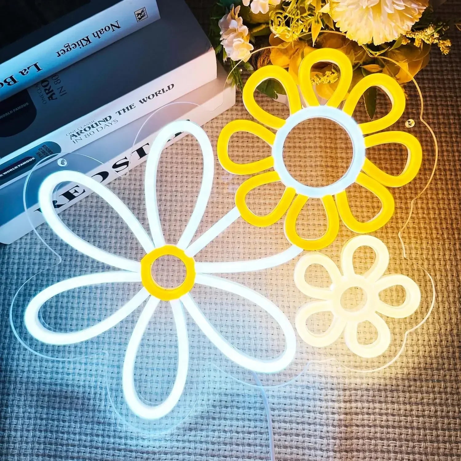 Neon Flower LED Wall Light