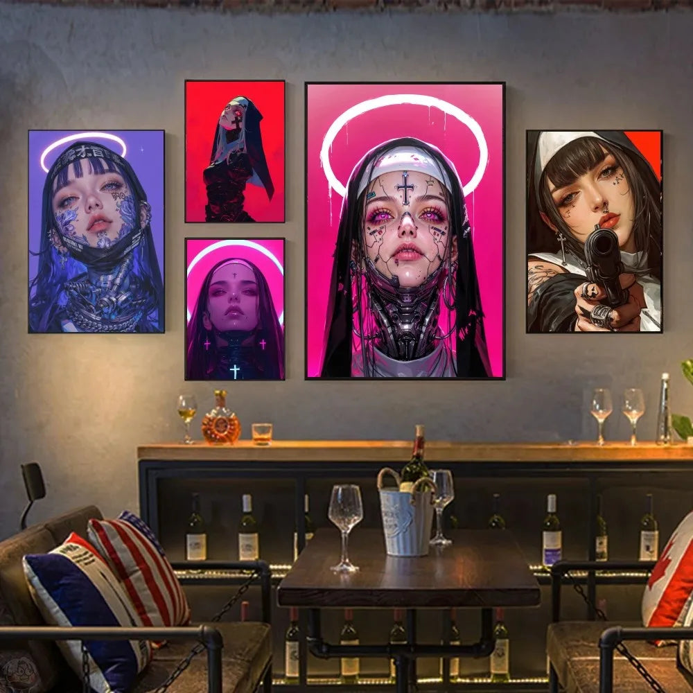 Anime Nun Poster Set