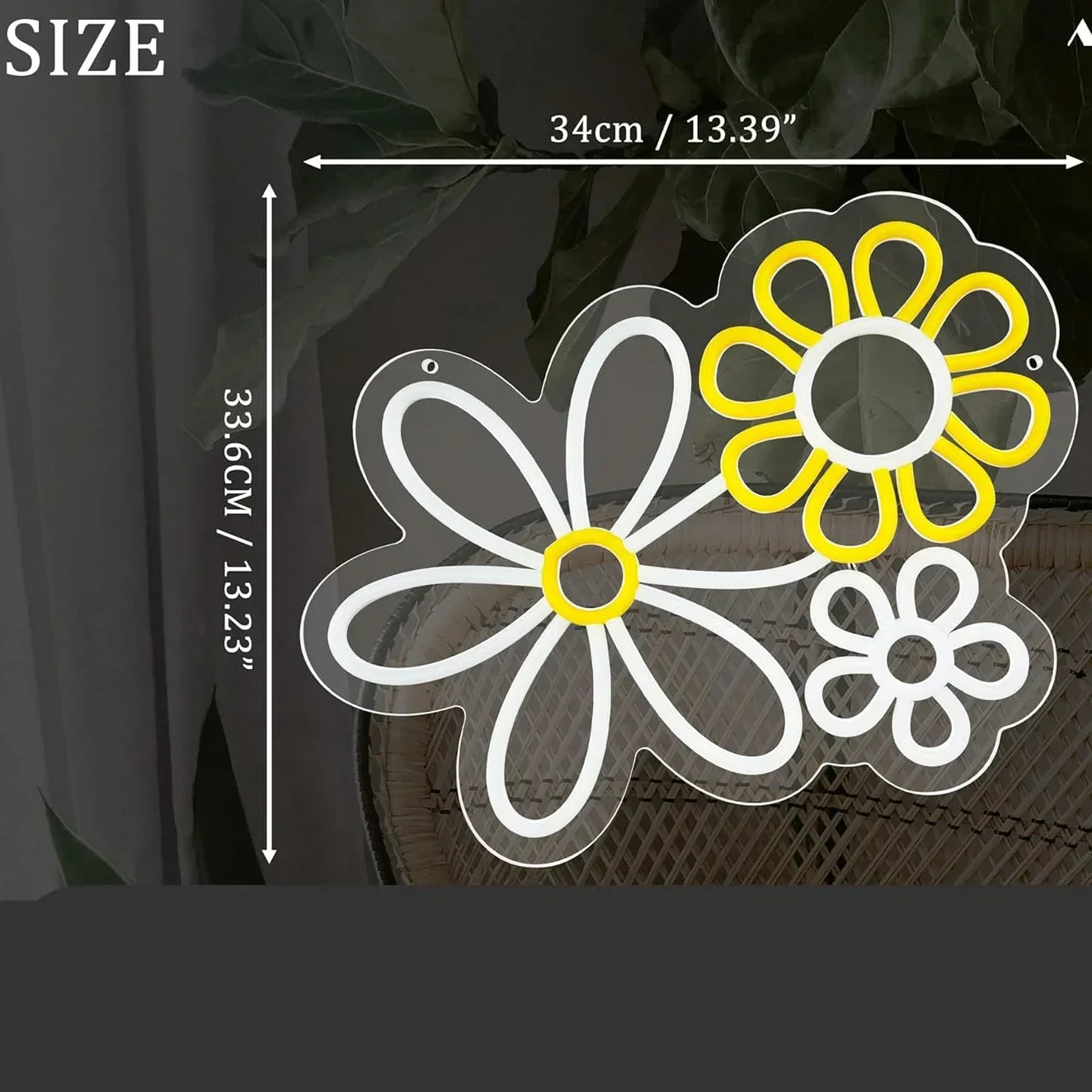 Neon Flower LED Wall Light
