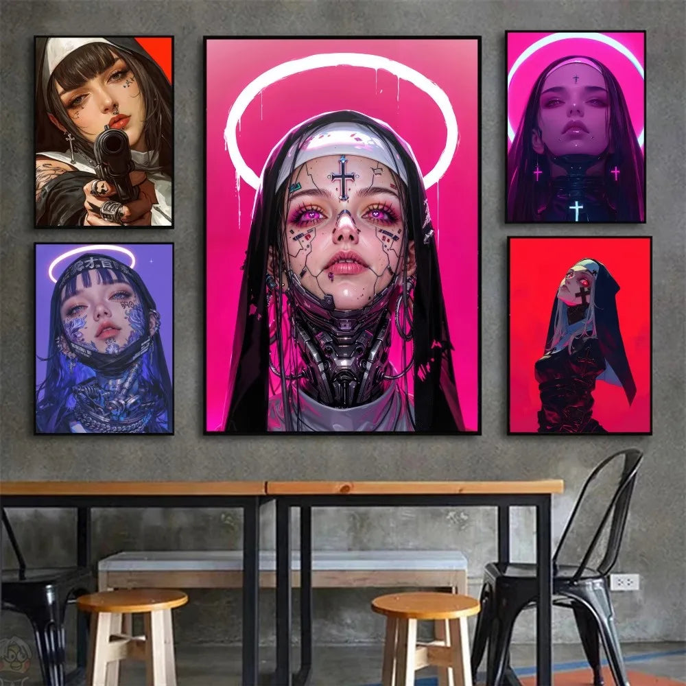 Anime Nun Poster Set