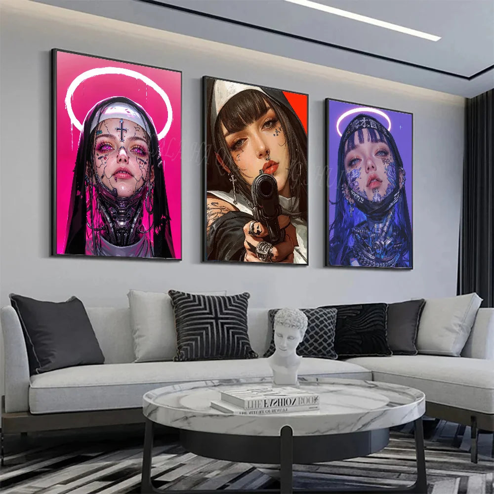 Anime Nun Poster Set